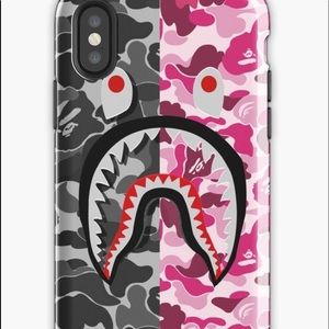 Bape Shark Black And Pink iPhone Case